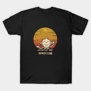 Imma Be Improvising - Retro Sunset T-Shirt